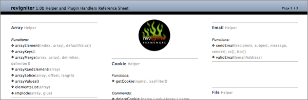 revIgniter Library Reference